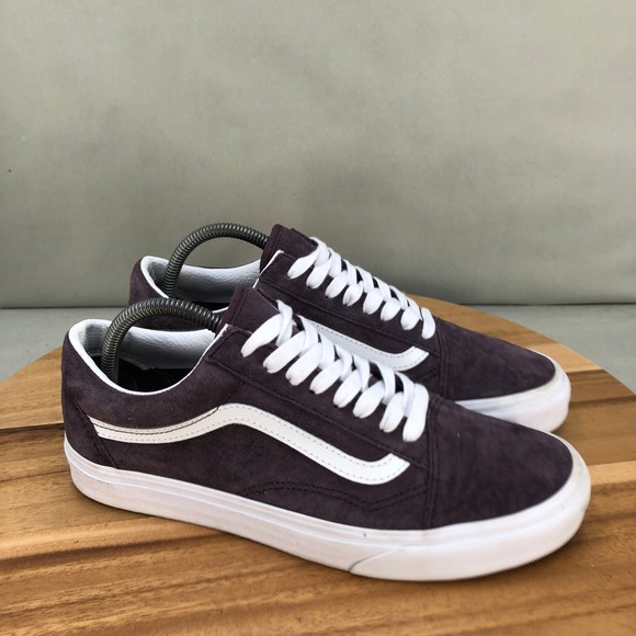 Vans Other - Vans Old Skool Eco Dry Suede Low Top Skate Sneakers Shoes Maroon White Size 8.5